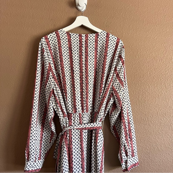 Lane Bryant Paisley Print Long Sleeve Lightweight Pockets Maxi Dress Size 20 NWT - Picture 9 of 11